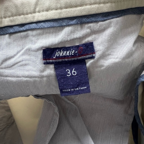 Johnnie-O off white neil stretch twill 9 inch shorts size 36 academia preppy E - Picture 7 of 9